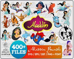 400 Aladdin SVG Bundle , Princess Jasmine,l ayered item ,Genie svg , Instant Download Svg, Png,Cricut, Layered SVG, vect