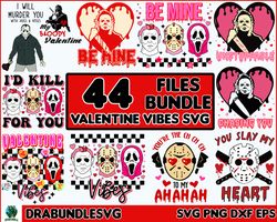 44 Valentine Vibes Svg, Horror Valentines Svg, Retro Valentines Day Svg, No You Hang Up Valentines Day, Valentine Svg