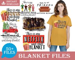 52 Designs Netflix Blanket, Hallmark Blanket, Christmas Blanket, Movie Blanket Digital Design, Sublimation Design, PNG F