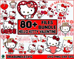 80 Hello Cat Heart Love Svg, Layered Valentine Cat Svg, Hello Cat Png, Cupid Cat Png, Svg Files For Cricut,
