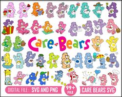 99 Care Bears Svg, Bundle Care Bears Png, Care Bears Svg, Care Bears Clipart, Care Bears Cricut, Care Bears Png, Care Be