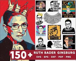 Designs Ruth Bader Ginsburg RBG Svg Bundle Layered Item, Clipart, Cricut, Digital Vector Cut File