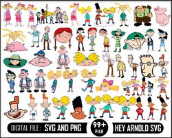 Hey Arnold, Hey Arnold, Hey Arnold Svg, Cartoon Svg, Bundle 2,Disney svg Digital Download