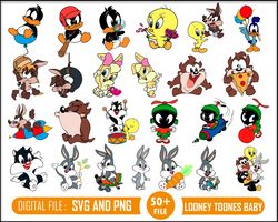 Looney Tunes Bundle Svg, Looney Tunes Svg, Baby Looney Svg, Taz Svg, Daffy Svg, Bugs Bunny Svg, Tweety Svg, Sylvester Sv