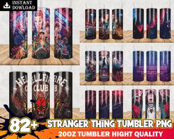 Stranger Things 20oz Skinny Tumbler Sublimation Designs for Straight Tumbler Design - PNG Digital Download