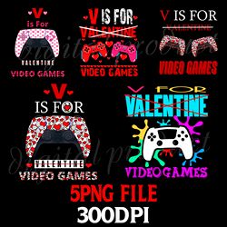 V Is For Valentine Video Games Png Digital File