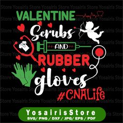 Valentine Scrubs And Rubber Gloves CNA Life Svg Png, Nurse svg, Nurse Life svg, Nurse svg Files for Cricut, Nurse svg