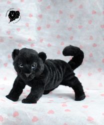 realistic toy black panther cub