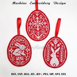 Easter Eggs Ornaments ITH machine embroidery designs