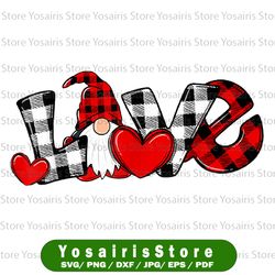 Love Gnome Valentines Day, Love Valentine Gnomes Heart PNG, LOVE Gnome png, Gnome With Heart, Gnome Happy Valentines Day