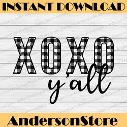 XOXO Y'all valentine clipart PNG, cricut womens, women's, valentines day, valentines