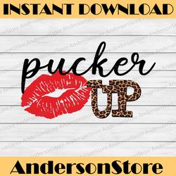 Valentines Day, Pucker up, glitter lips clipart, Valentine png file for sublimation printing, Valentines day clipart