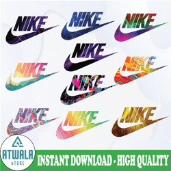 Nike Sports Brands Logo PNG Bundle, High Quality Sports Brands Logo Png Instant Download