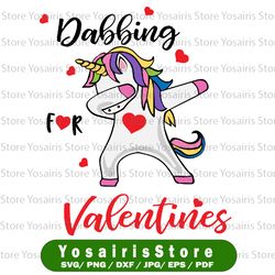 Dabbing  For Valentine Unicorn SVG, Cut File, SVG, PNG, Cricut, Silhouette, Cutfile, Instant Download