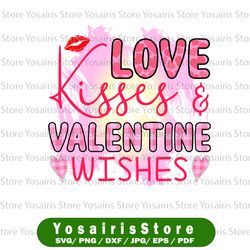 Love Kisses Valentine Wishes PNG, buffalo Valentine Heart, Sublimation, Valentine PNG,