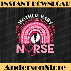 rainbow mother baby nurse png, nursing valentine png, mother baby png, sublimation designs downloads