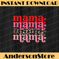 Mama Valentines Leopard Png, Valentine's Day, Funny Valentines Leopard Mama And Mini Matching Valentine Mom Sublimation