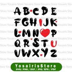 Abc I Love You Alphabet Svg Png, Alphabet Love Svg,  ABC I Love You Svg,Teacher Valentines Day vg ,Valentines Days Gift