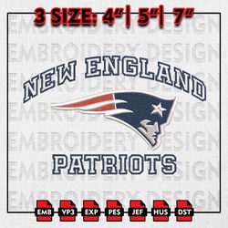 NFL Patriots Embroidery Design, NFL Team, NFL Logo, New England Patriots Embroidery FIles, Machine Embroidery Pattern
