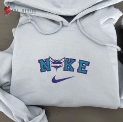 Nike Charlotte Hornets Embroidered Unisex Shirt, Hornets NBA T Shirt, Basketball, NBA Embroidery Hoodie, NBA Sweatshirt