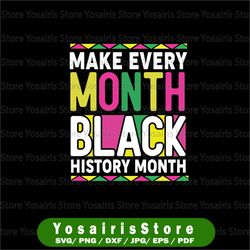 Make Every Month Black History Month Svg, African Black History Month Svg, Black History Month svg, Juneteenth svg, SVG