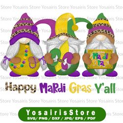 Happy Mardi Gras Y is all PNG,Mardi Gras Gnome Png, Mardi Gras PNG, Sublimation PNG Design, Mardi Gras festival png