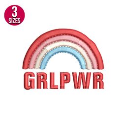 Grl Pwr embroidery design, Girl power, Machine embroidery pattern, Instant Download