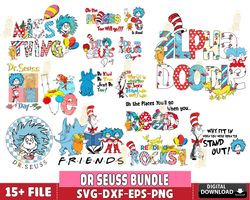 Dr Suess Bundle svg, Dr. suess Retr, Dr Seuss Svg bundle , Silhouette, Digital , file cut, Instant Download