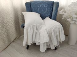 Queen pillowcase,standard king size pillowcase,european pillowcase,standard shabby chic pillowcases,pillowcase with ruff