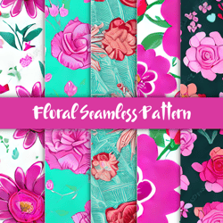 floral seamless pattern digital paper