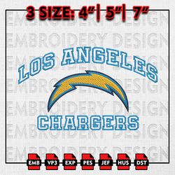 NFL Los Angeles Chargers Logo Embroidery Design, NFL Chargers, Machine Embroidery Pattern, Digital Download