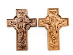 Crucifix Wooden cross 18.5" (63.78 cm), Carved wooden cross, Crucifix catholic cross, Wooden Crucifix, Jesus Christ