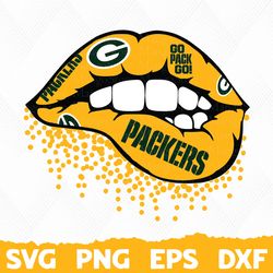 Green Bay Packers Lips Football Team Svg, Green Bay Packers Lips Svg, NFL Teams svg, NFL Lips, NFL Svg, Png, Dxf Instant