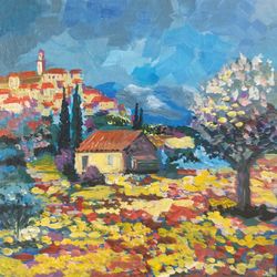painting mediterranean landscape with acrylic paints italy landscape