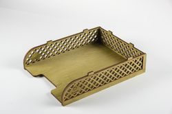 Letter tray Wood paper tray Desk organizer