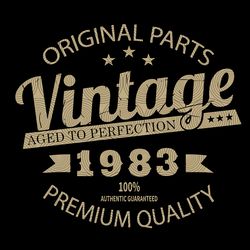 Vintage 1983 svg, Birthday for 1983 Svg, Aged to perfection, happybirthday svg, birthday card png, gift for mom birtday