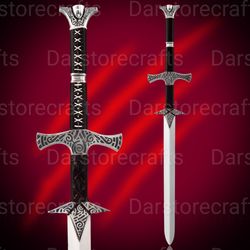 Remarkable Custom Carbon Steel Hand Forged Unique Collectible Daedra Skyrim/Oblivion Warrior Sword Replica, Viking Sword