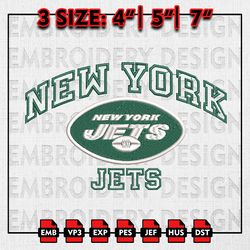 NFL New York Jets Logo Embroidery Design, NFL Jets, NFL Teams Machine Embroidery Pattern, Instant Download