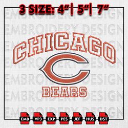 Chicago Bears NFL Logo Embroidery Design, NFL Bears Embroidery Files, NFL Logo,NFL Green Bay  Machine Embroidery Pattern
