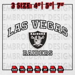 NFL Las Vegas Raiders Logo Embroidery Designs, NFL Raiders Embroidery Files, NFL Logo Machine Embroidery Pattern