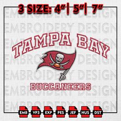 NFL Tampa Bay Buccaneers Logo Embroidery Design, NFL Buccaneers, NFL Teams, Machine Embroidery Pattern