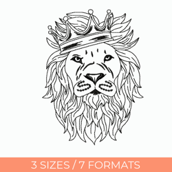Lion, Embroidery design, Embroidery file, Pes embroidery designs, Cat embroidery, Machine embroidery design