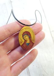 Virgin Mary | Theotokos | Icon necklace | Orthodox pendant | Jewelry icon | Orthodox Icon | Christian icons | Holy icon