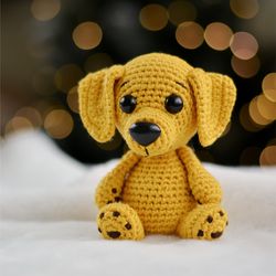 Dog Labrador crochet pattern, amigurumi Golden retriever tutorial, DIY crochet mini toy dog, stuffed toy dog pattern