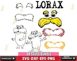 Dr Suess Bundle svg, Lorax bundle Svg Dxf Eps Png , for Cricut, Silhouette, digital, file cut , Instant Download