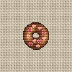 donut cross stitch pattern | cute cross stitch pattern | small cross stitch pattern