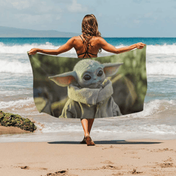 baby yoda beach towel