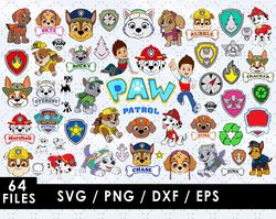 Paw Patrol SVG Files Paw Patrol Characters SVG Cut Files Paw Patrol PNG Paw Patrol Cricut Files Paw Patrol Layered