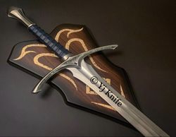 Custom Hand Forged, Lord Of The Rings Sword 35 inches, Hobbit Glamdring Gandalf Sword, Swords Battle Ready, With Sheath