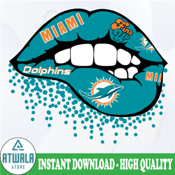 Miami Dolphins Inspired Lips png File, png file printable, sublimation